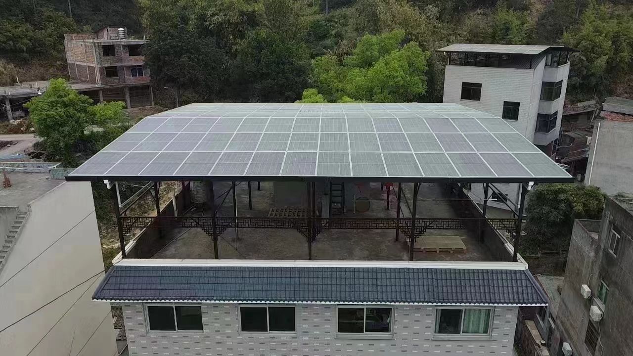 酒泉15kw+10kwh自建别墅家庭光伏储能系统